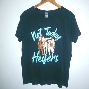 Not Today Heifers 2X Cowgirl Western Top